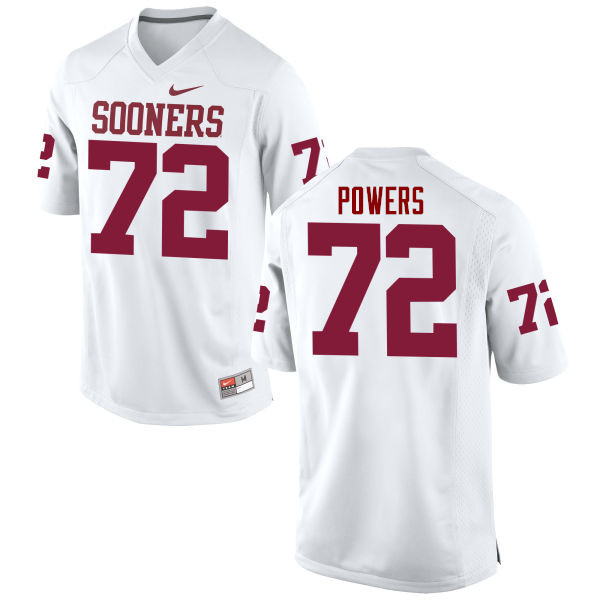 Men Oklahoma Sooners #72 Ben Powers College Football Jerseys Game-White